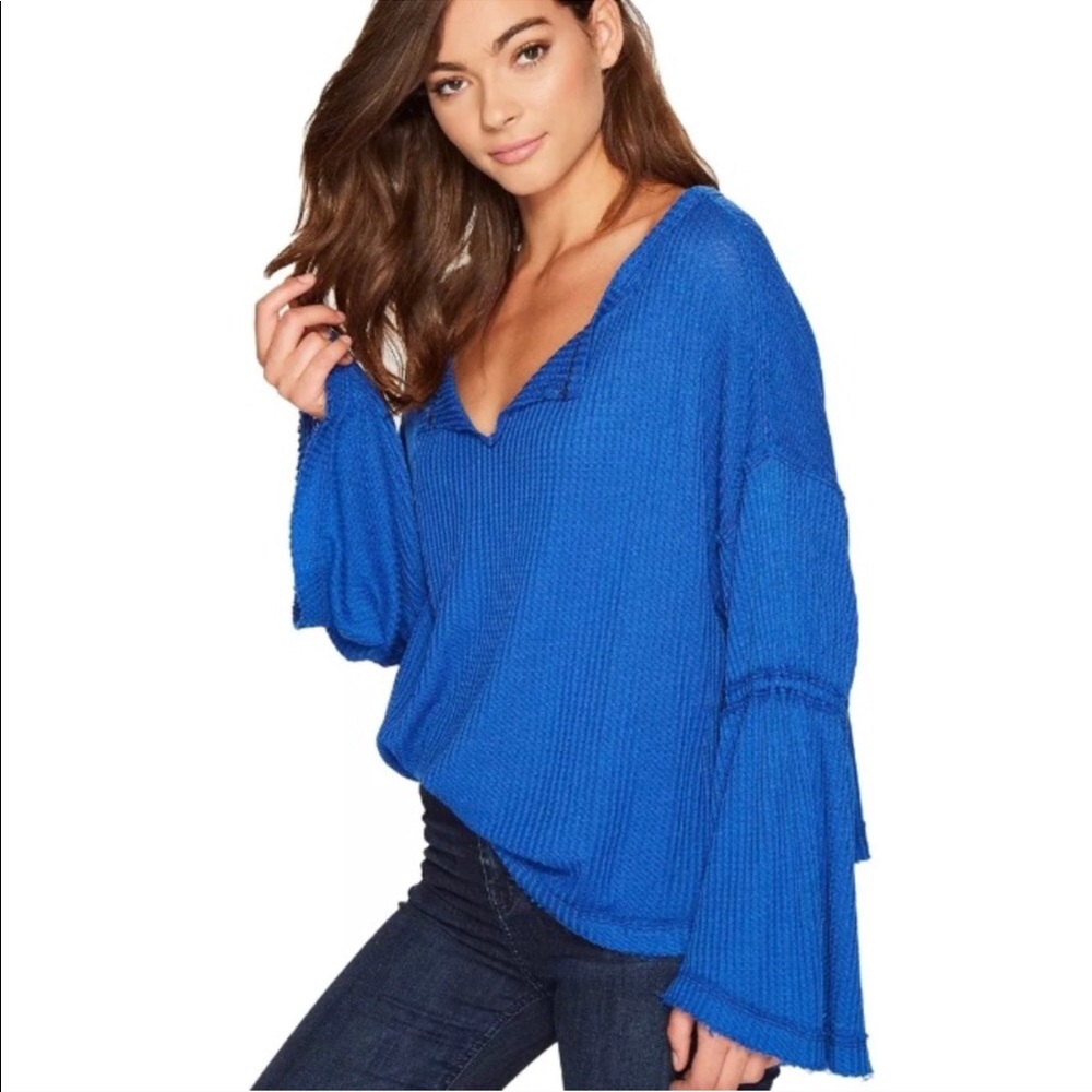 💕Free People💕 Sapphire Blue Dahlia Thermal